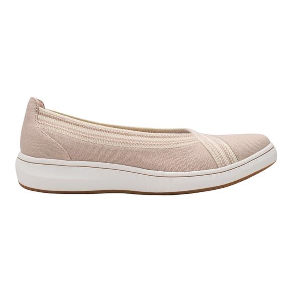 Clarks Women's Cloudsteppers Breeze Sky Air Comfort Flats Beige Size 8 1/2 W - Picture 2 of 6